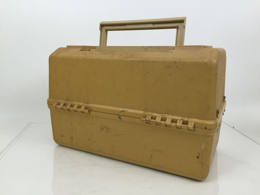 Vintage Fishing Tackle Box Loaded With Tackle Fishing Lures