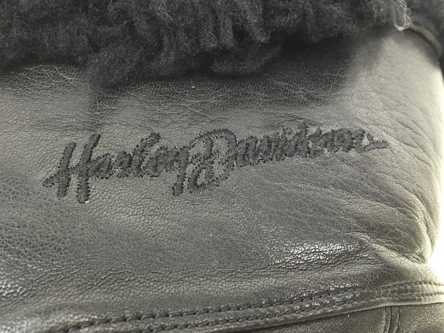 Harley-Davidson Leather Motorcycle Gloves Size M [Photo 2]
