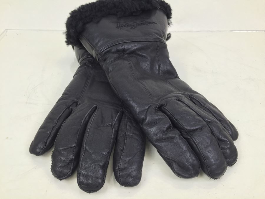 Harley-Davidson Leather Motorcycle Gloves Size M [Photo 4]