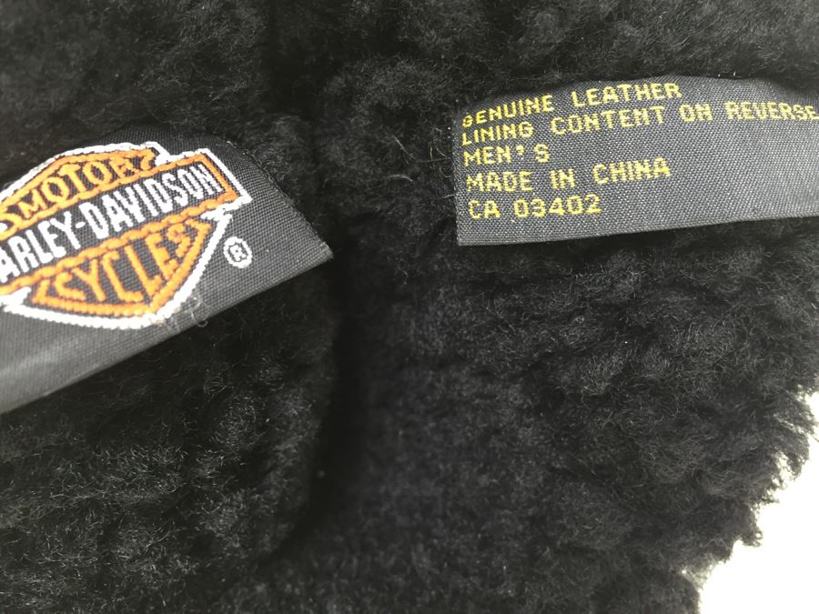 Harley-Davidson Leather Motorcycle Gloves Size M [Photo 3]