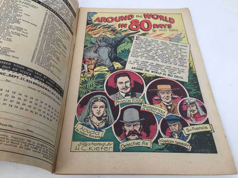 CLASSICS Illustrated Comic Book 'Around The World In 80 Days' No. 69 [Photo 3]