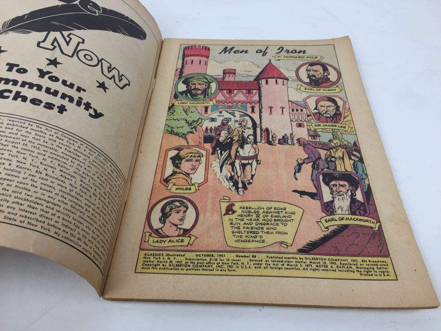 CLASSICS Illustrated Comic Book 'Men Of Iron' No. 88 [Photo 3]