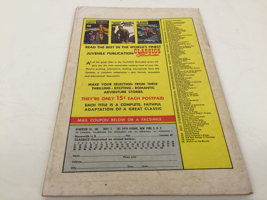 CLASSICS Illustrated Comic Book 'Mutiny On The Bounty' No. 100 [Photo 5]