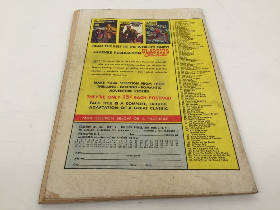 CLASSICS Illustrated Comic Book 'King Of The Khyber Rifles' No. 107 [Photo 5]