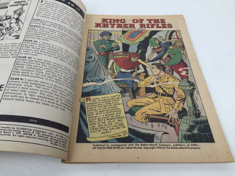 CLASSICS Illustrated Comic Book 'King Of The Khyber Rifles' No. 107 [Photo 6]