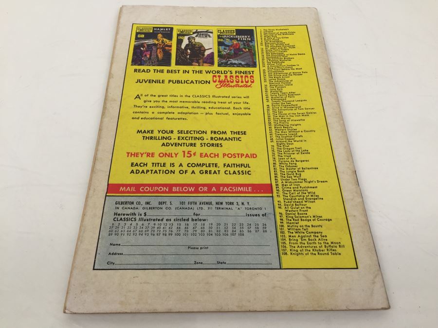 CLASSICS Illustrated Comic Book 'Knights Of The Round Table' No. 108 [Photo 2]