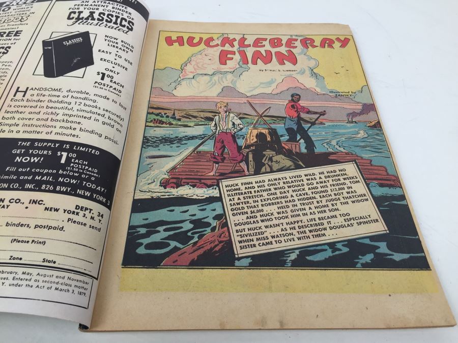 CLASSICS Illustrated Comic Book 'Huckleberry Finn' No. 19 [Photo 3]