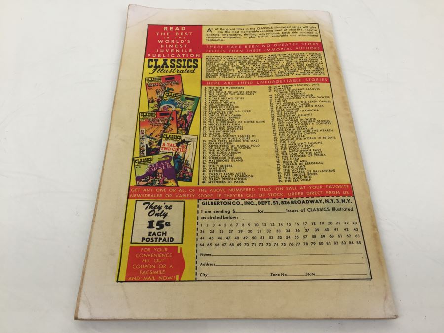 CLASSICS Illustrated Comic Book '3 Famous Mysteries' No. 21 [Photo 2]