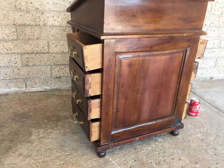 Antique Ship Captain's Writing Desk From Mid 1800's Must See [Photo 36]