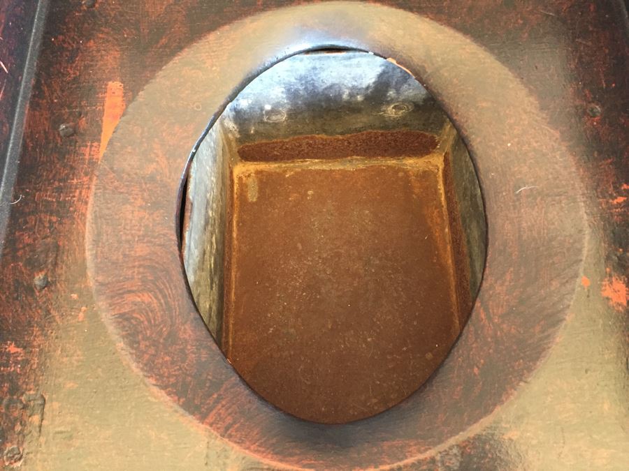 Antique Ship Captain's Ornate Chamber Pot Commode On Casters From Mid 1800's Must See [Photo 3]