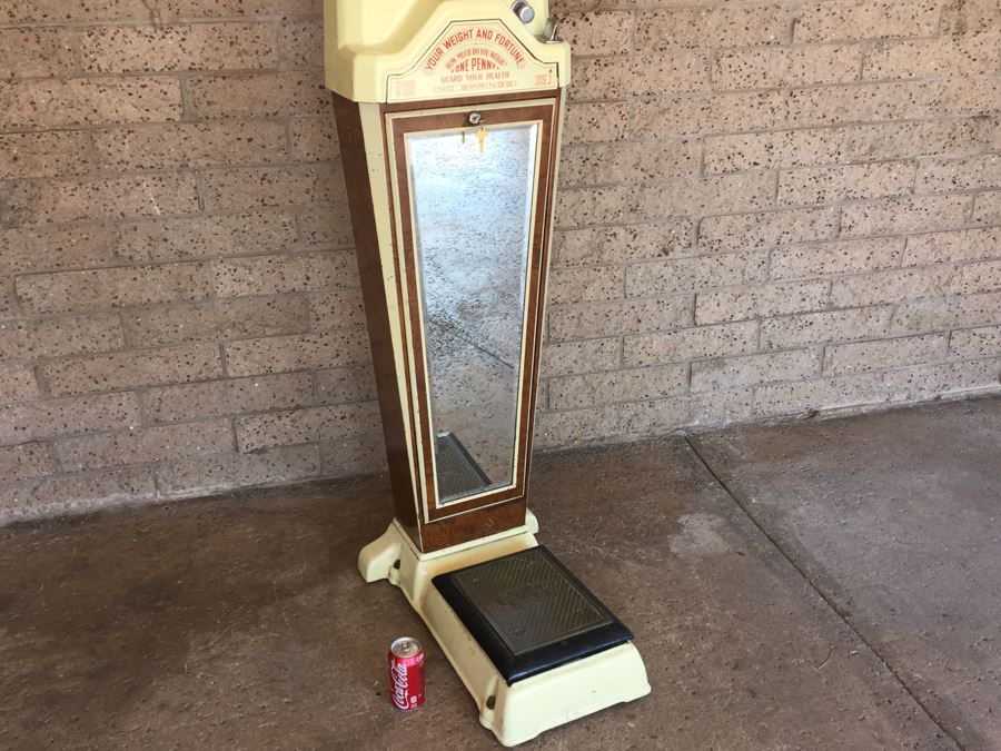 Original 1930's Penny Fortune Scale From Watling Scale Co. Chicago Ill Working Coin-Op Great Condition [Photo 22]