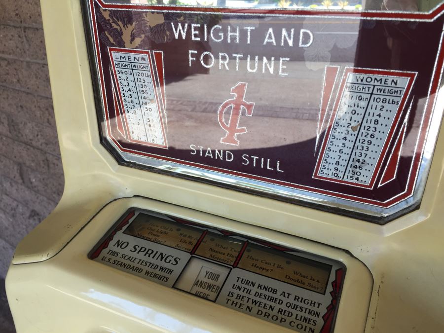 Original 1930's Penny Fortune Scale From Watling Scale Co. Chicago Ill Working Coin-Op Great Condition [Photo 5]