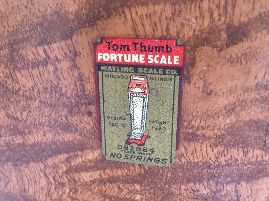 Original 1930's Penny Fortune Scale From Watling Scale Co. Chicago Ill Working Coin-Op Great Condition [Photo 24]
