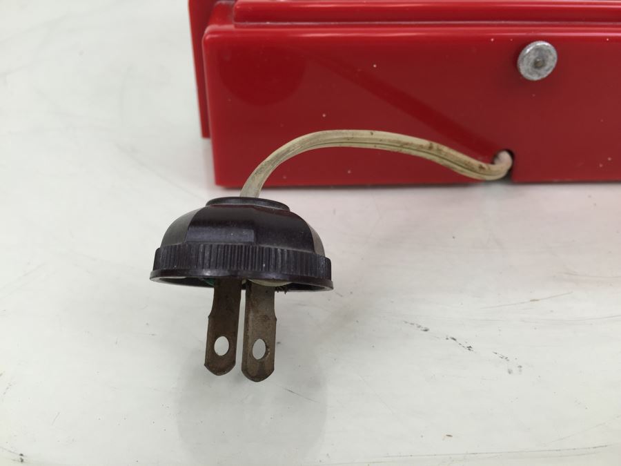 Like New Red Art Decco General Electric Telechron Working Wall Clock Model 2HA43 [Photo 6]