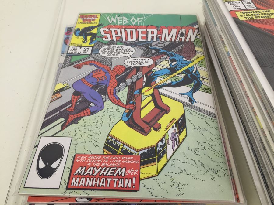 Short Box Of Bagged Comics Mainly Web Of Spider-Man [Photo 25]