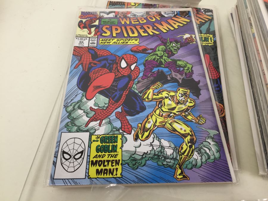 Short Box Of Bagged Comics Mainly Web Of Spider-Man [Photo 34]