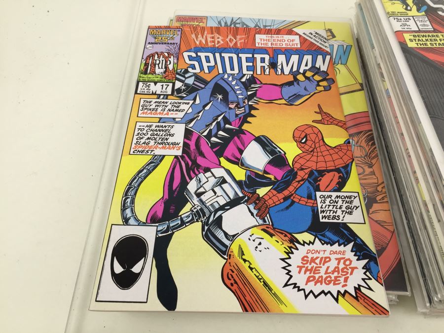 Short Box Of Bagged Comics Mainly Web Of Spider-Man [Photo 22]