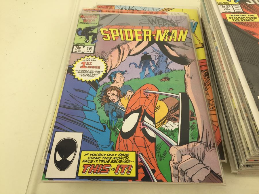 Short Box Of Bagged Comics Mainly Web Of Spider-Man [Photo 21]