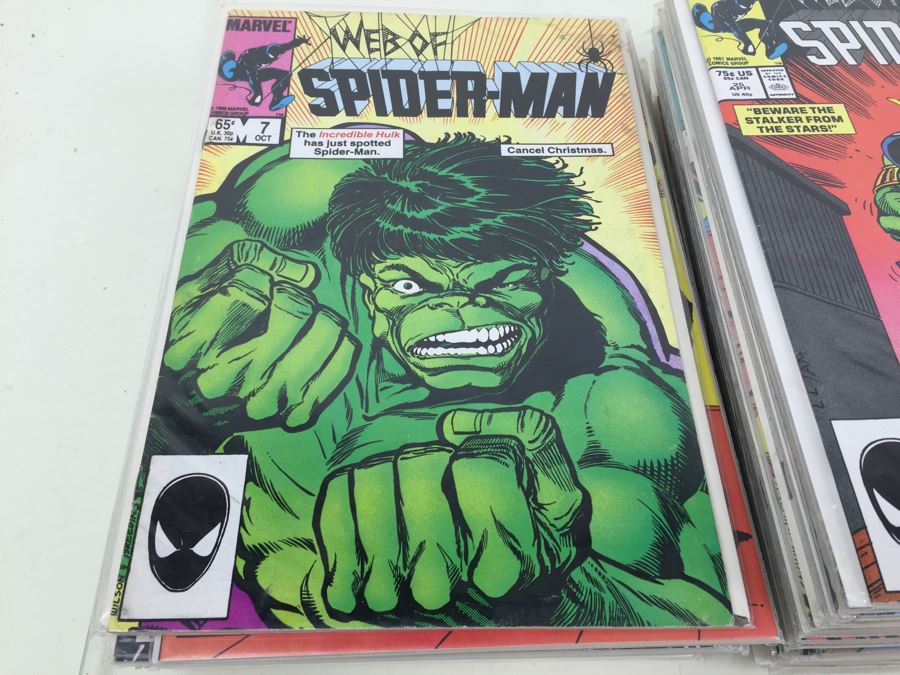Short Box Of Bagged Comics Mainly Web Of Spider-Man [Photo 11]