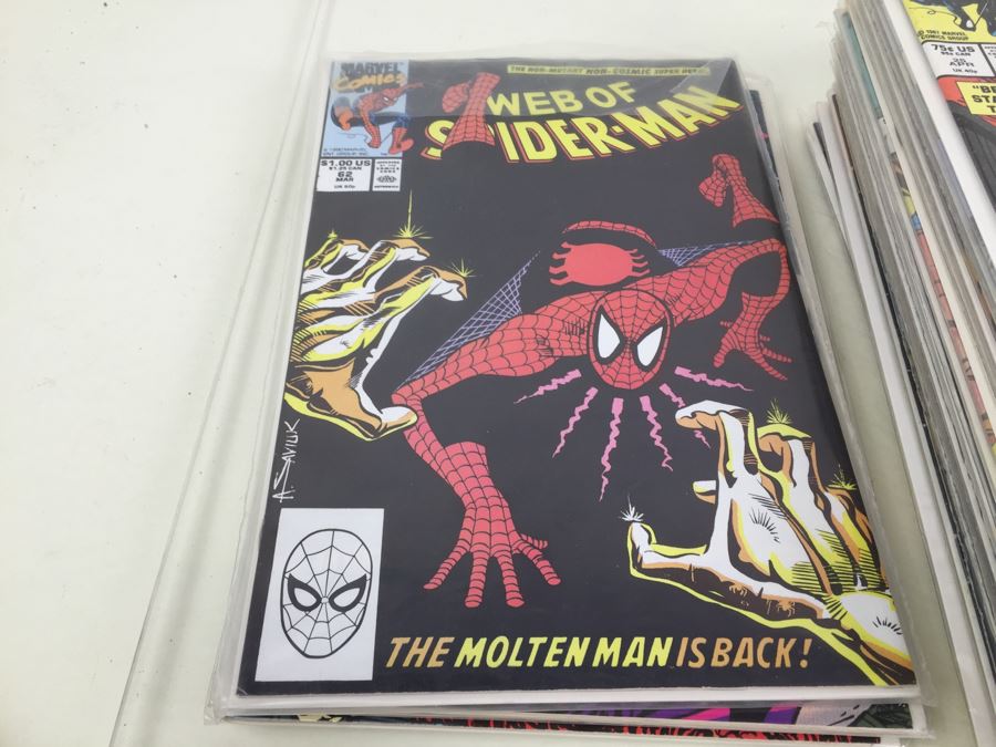 Short Box Of Bagged Comics Mainly Web Of Spider-Man [Photo 30]