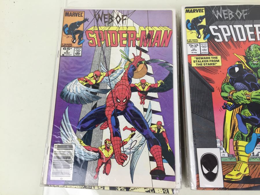 Short Box Of Bagged Comics Mainly Web Of Spider-Man [Photo 3]