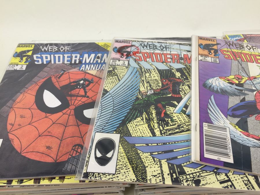Short Box Of Bagged Comics Mainly Web Of Spider-Man [Photo 7]
