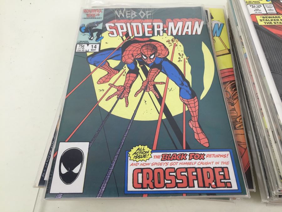 Short Box Of Bagged Comics Mainly Web Of Spider-Man [Photo 19]