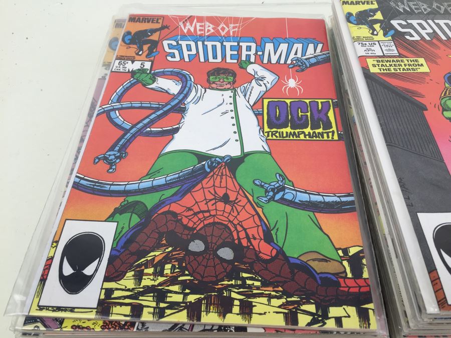 Short Box Of Bagged Comics Mainly Web Of Spider-Man [Photo 9]