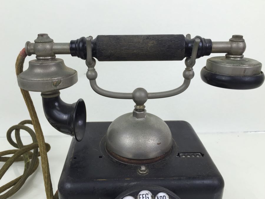 Antique Late 1800's Danish European Bell Ringer Telephone KJobenhavns Telefon [Photo 6]