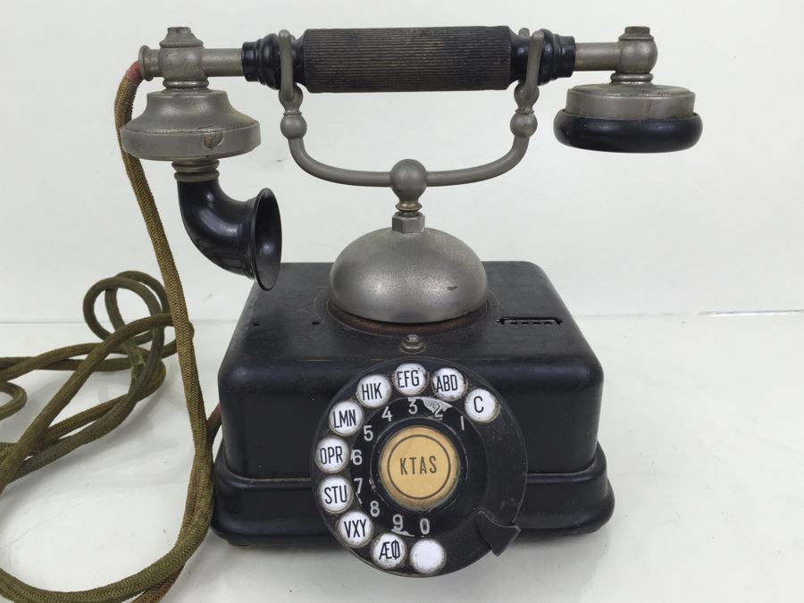 Antique Late 1800's Danish European Bell Ringer Telephone KJobenhavns Telefon [Photo 5]