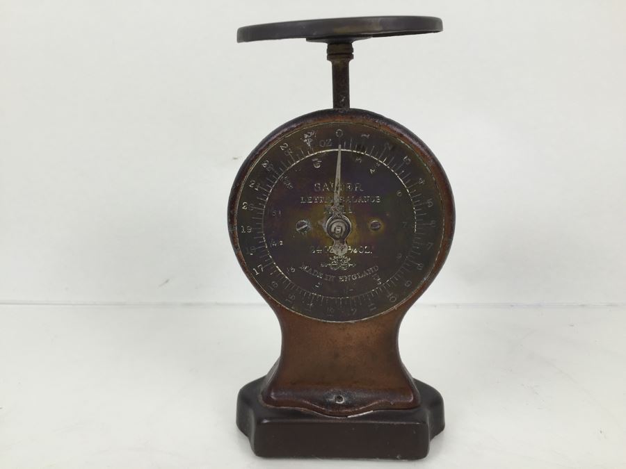 Vintage SALTER Letter Balance Scale No. 11 Heavy Cast Iron Made In England [Photo 4]