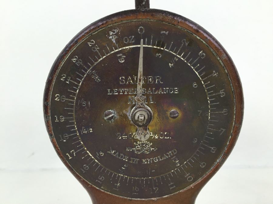 Vintage SALTER Letter Balance Scale No. 11 Heavy Cast Iron Made In England [Photo 2]