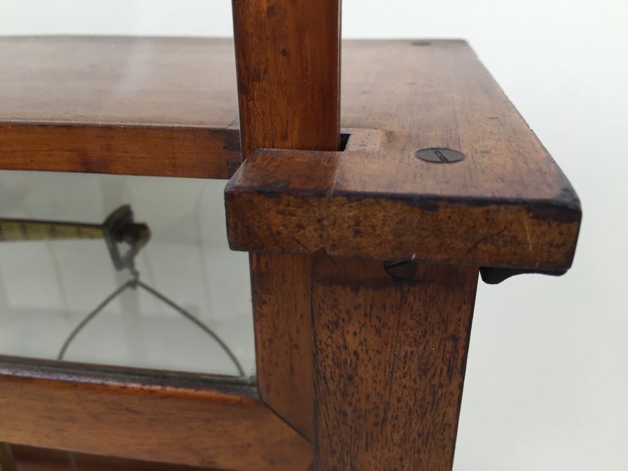 Large Antique Late 1800's Becker & Sons Apothecary Scale Excellent Condition Inside Wooden Case With Glass Panels Has Drawer And Weights Rotterdam, Netherlands [Photo 8]