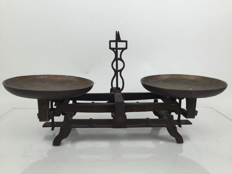 Vintage Cast Iron Balance Scale Marked 5K K K Patent [Photo 4]