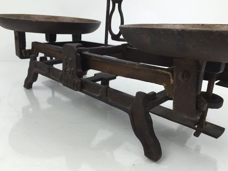 Vintage Cast Iron Balance Scale Marked 5K K K Patent [Photo 13]