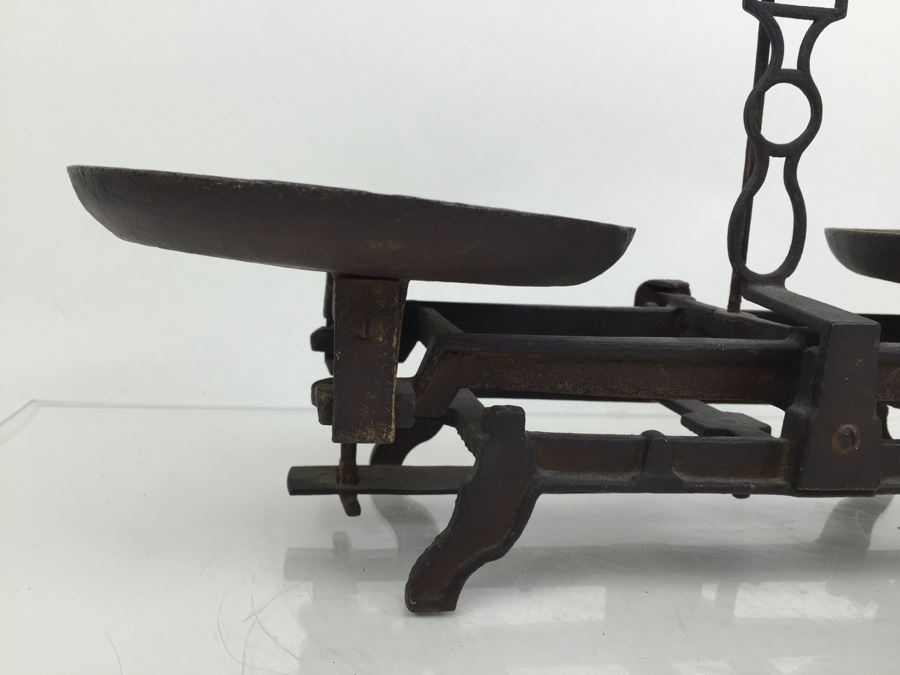 Vintage Cast Iron Balance Scale Marked 5K K K Patent [Photo 5]