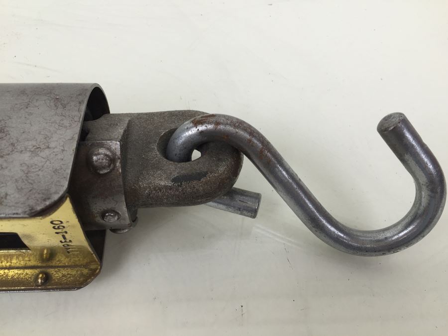 Large Industrial Brass Chatillon 500LBS Hanging Scale Type 160 New York In Excellent Condition Like New [Photo 10]