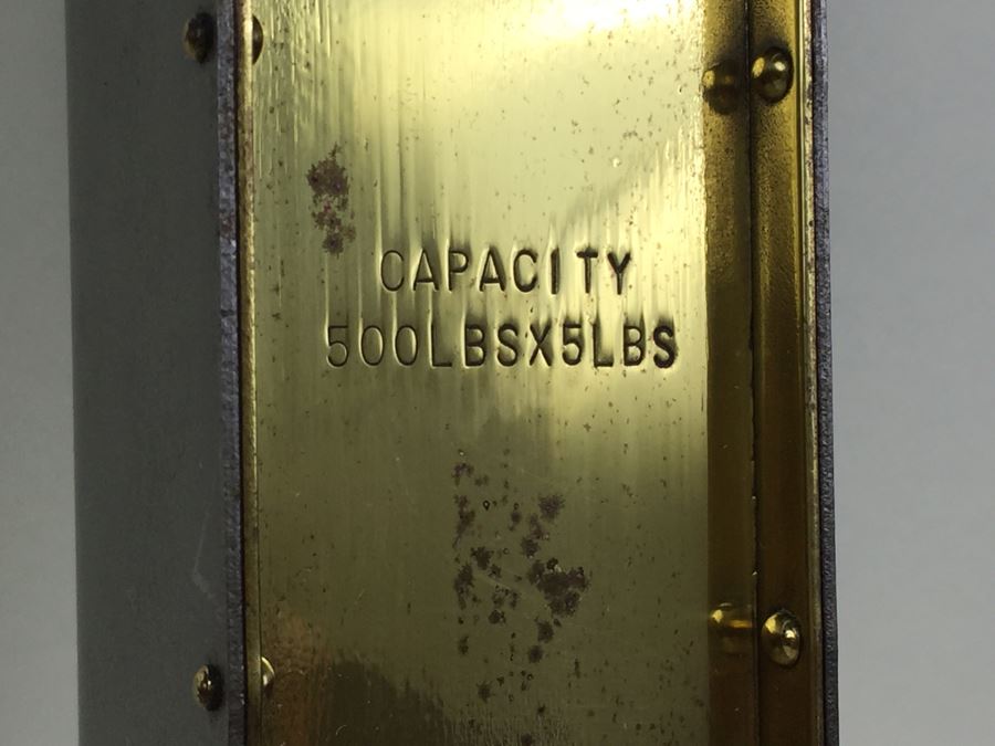 Large Industrial Brass Chatillon 500LBS Hanging Scale Type 160 New York In Excellent Condition Like New [Photo 6]