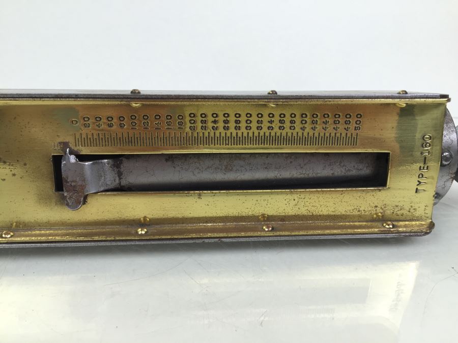 Large Industrial Brass Chatillon 500LBS Hanging Scale Type 160 New York In Excellent Condition Like New [Photo 8]