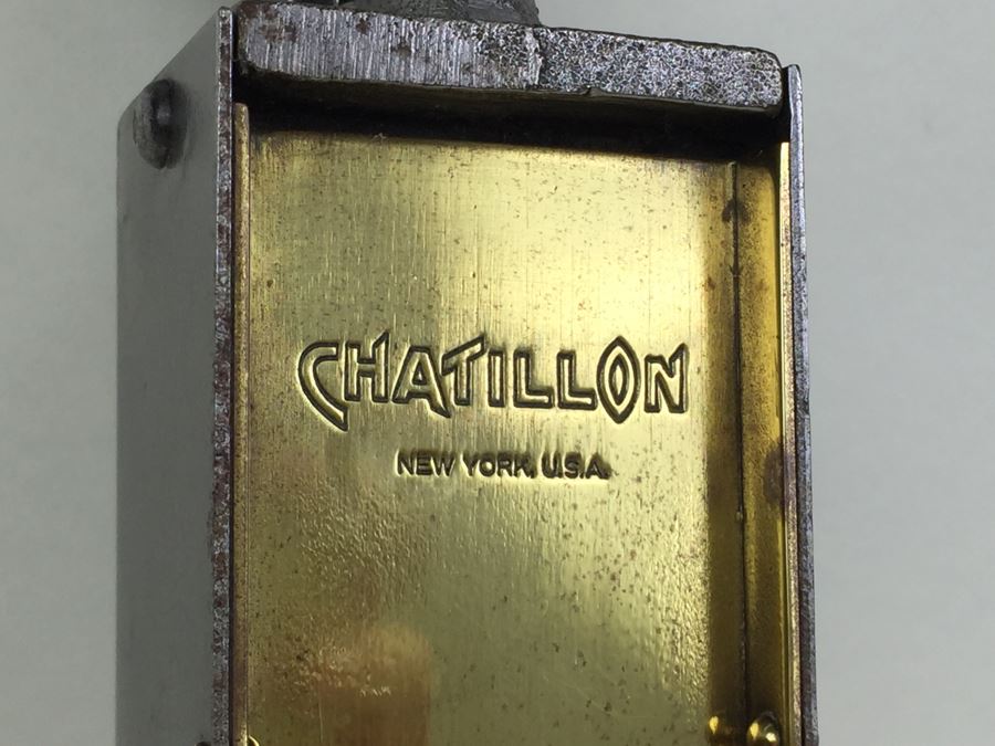 Large Industrial Brass Chatillon 500LBS Hanging Scale Type 160 New York In Excellent Condition Like New [Photo 2]