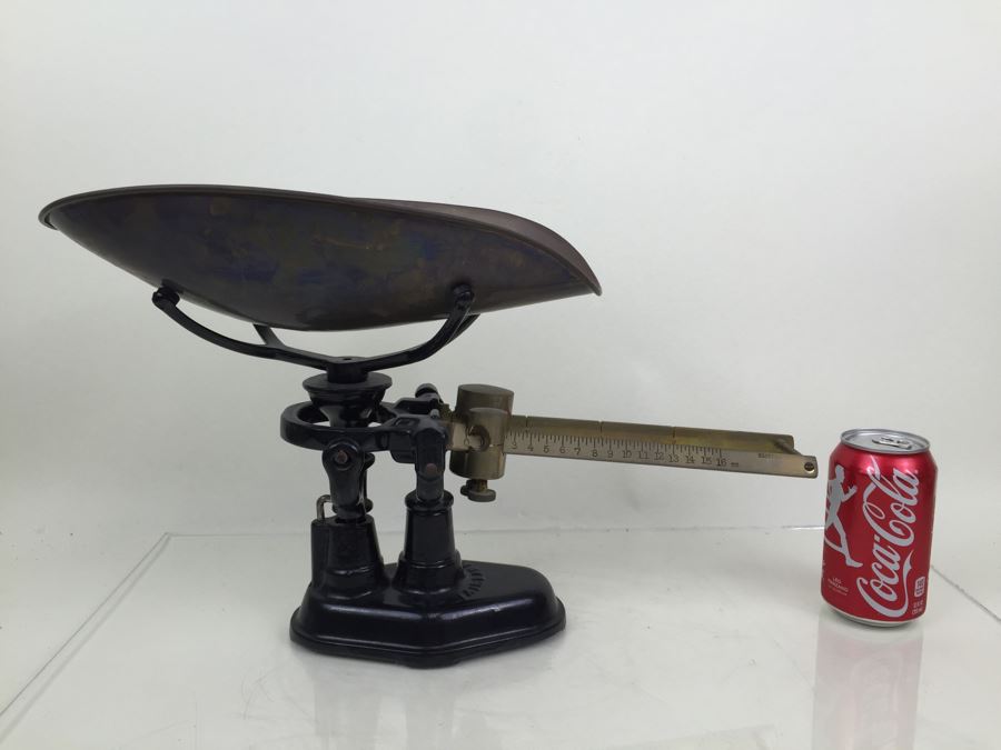Vintage Fairbanks Scale Cast Iron And Brass Candy Store Produce Grain Scale [Photo 1]