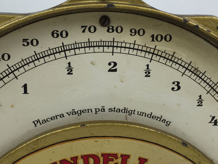 Vintage Swedish Lindells Kitchen Scale Industrial [Photo 7]