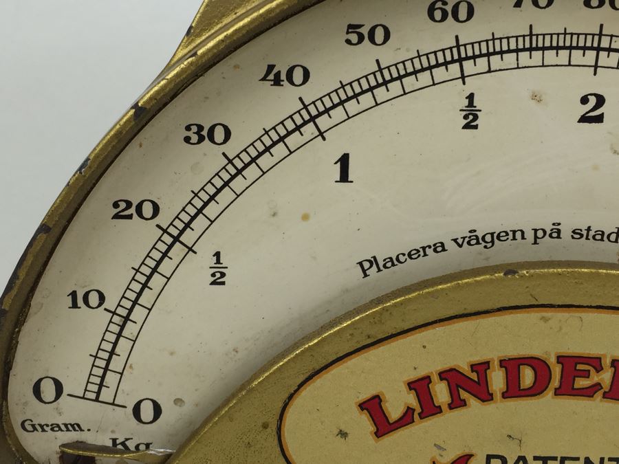 Vintage Swedish Lindells Kitchen Scale Industrial [Photo 6]