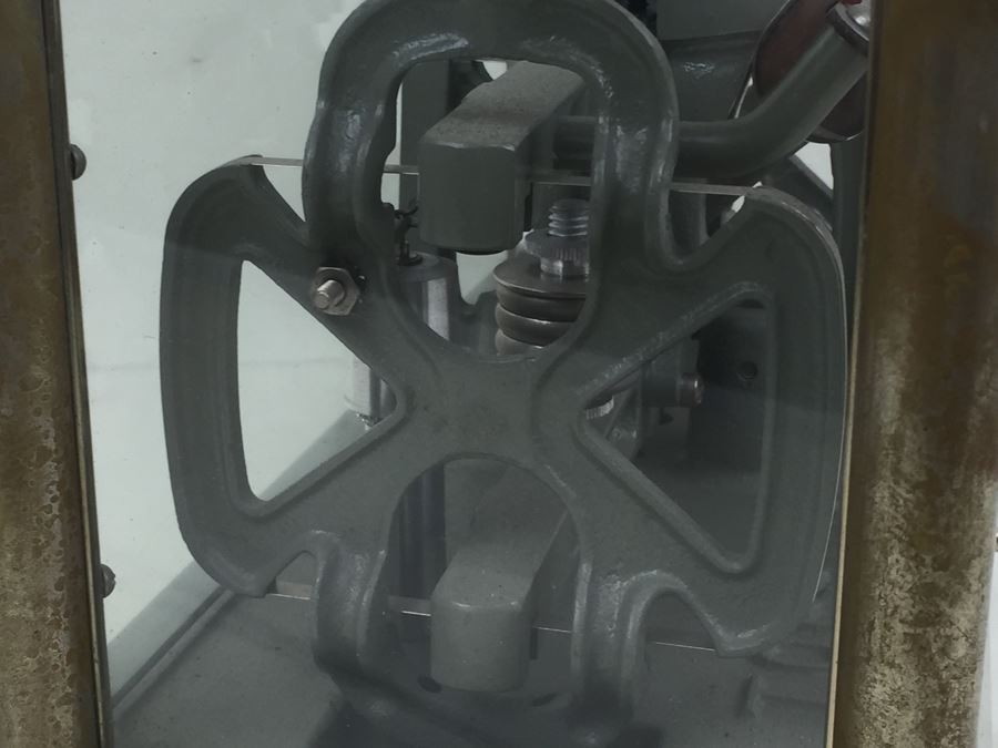 Vintage Apothecary Torsion Balance Scale From The Torsion Balance Co. Model IL 1 Heavy Cast Iron With Thick Glass Panels Excellent Condition [Photo 15]