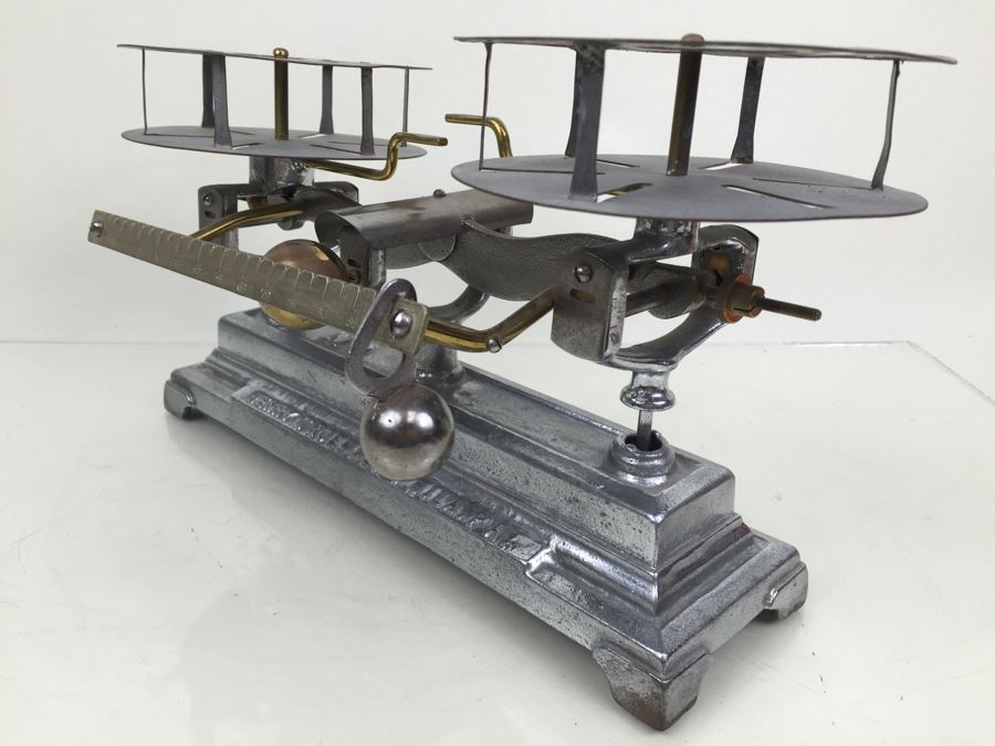 Rare Vintage Henry Troemner Cream Testing Scale Agate Bearings Excellent Condition [Photo 12]