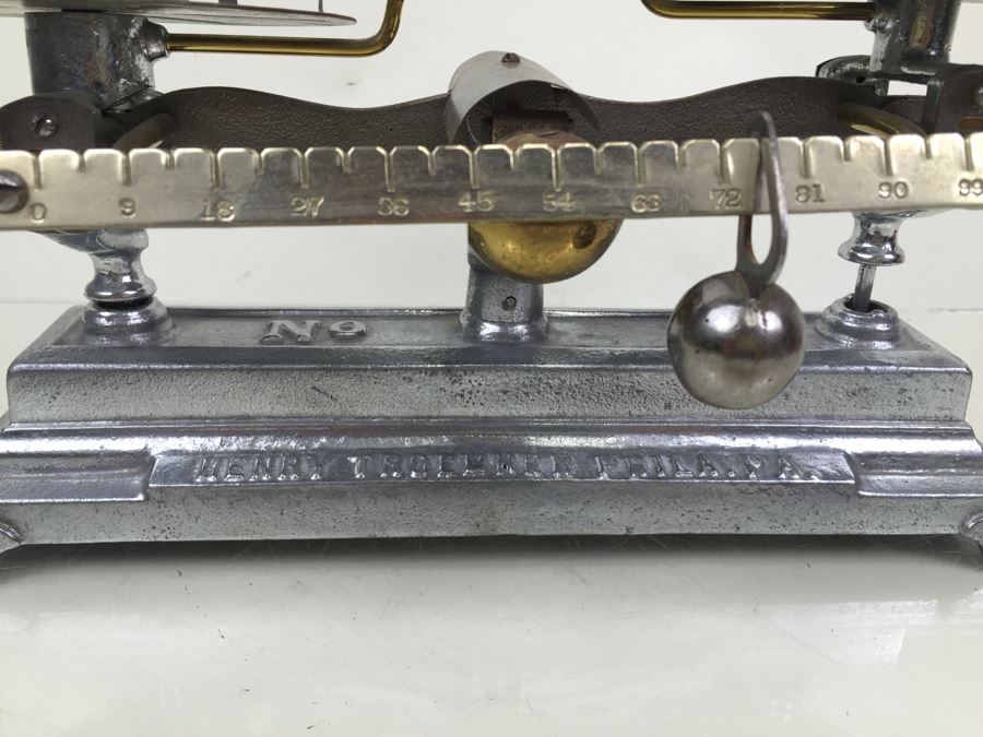 Rare Vintage Henry Troemner Cream Testing Scale Agate Bearings Excellent Condition [Photo 6]