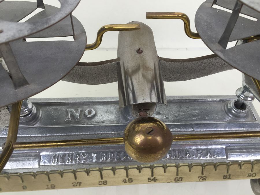 Rare Vintage Henry Troemner Cream Testing Scale Agate Bearings Excellent Condition [Photo 2]