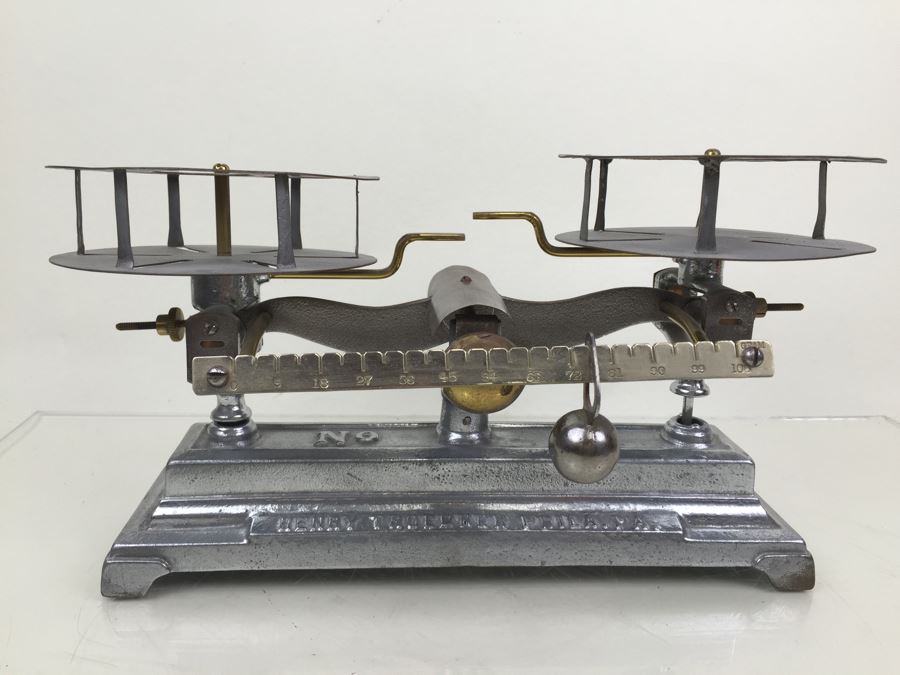 Rare Vintage Henry Troemner Cream Testing Scale Agate Bearings Excellent Condition [Photo 5]