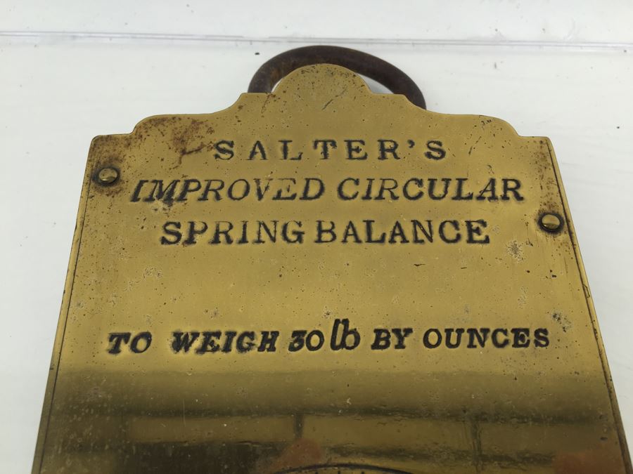Salter's Improved Circular Spring Balance Scale Hanging Great Condition [Photo 2]