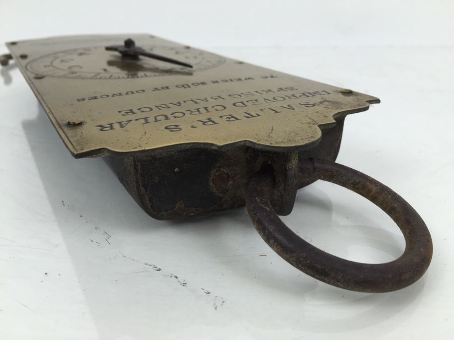 Salter's Improved Circular Spring Balance Scale Hanging Great Condition [Photo 11]